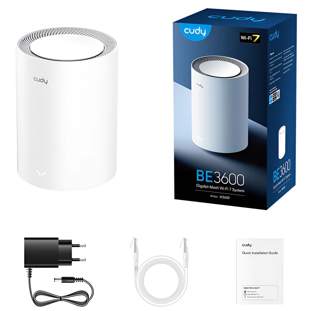 Cudy BE3600 Wi-Fi 7 Mesh Solution Model: M3600 (1-Pack)