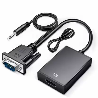 [CA5] VGA to HDMI with Audio  Copper + PVC + Plastic with IC Packing:Box