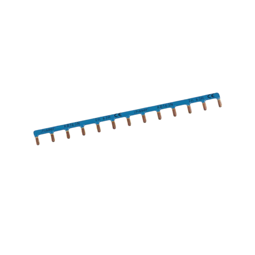 Hager KB163N Busbar prong Colored N 13M باس بار 1فاز ملون