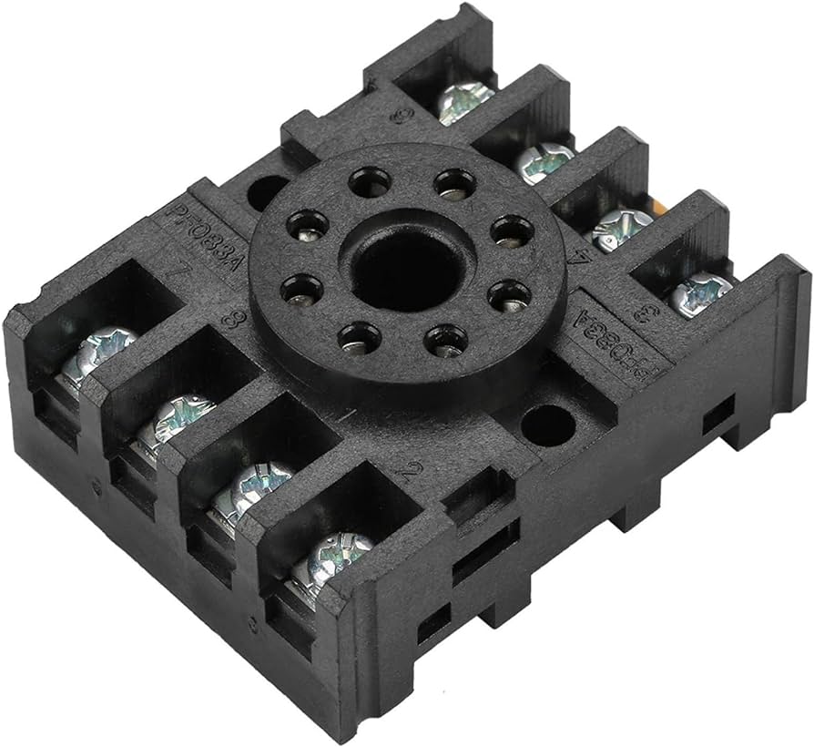 PF 083A Front Connection Round Type 8 Pins Socket