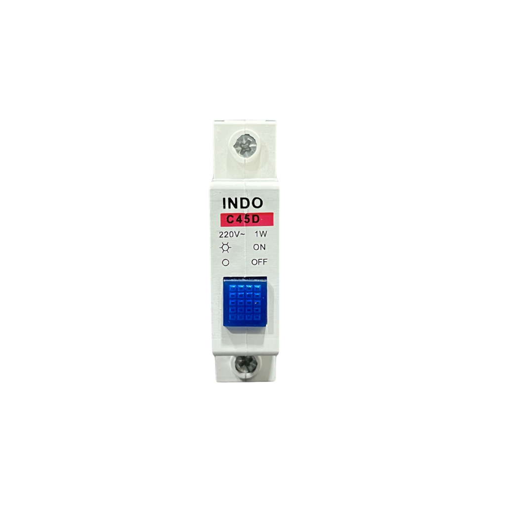 INDO LED Indicator Breaker C45D Square (Blue)