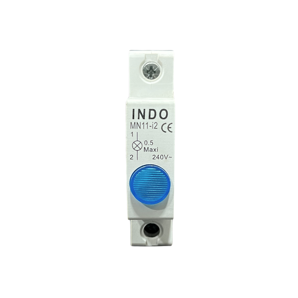 INDO LED Indicator Breaker MN11-i2 Round (Blue)