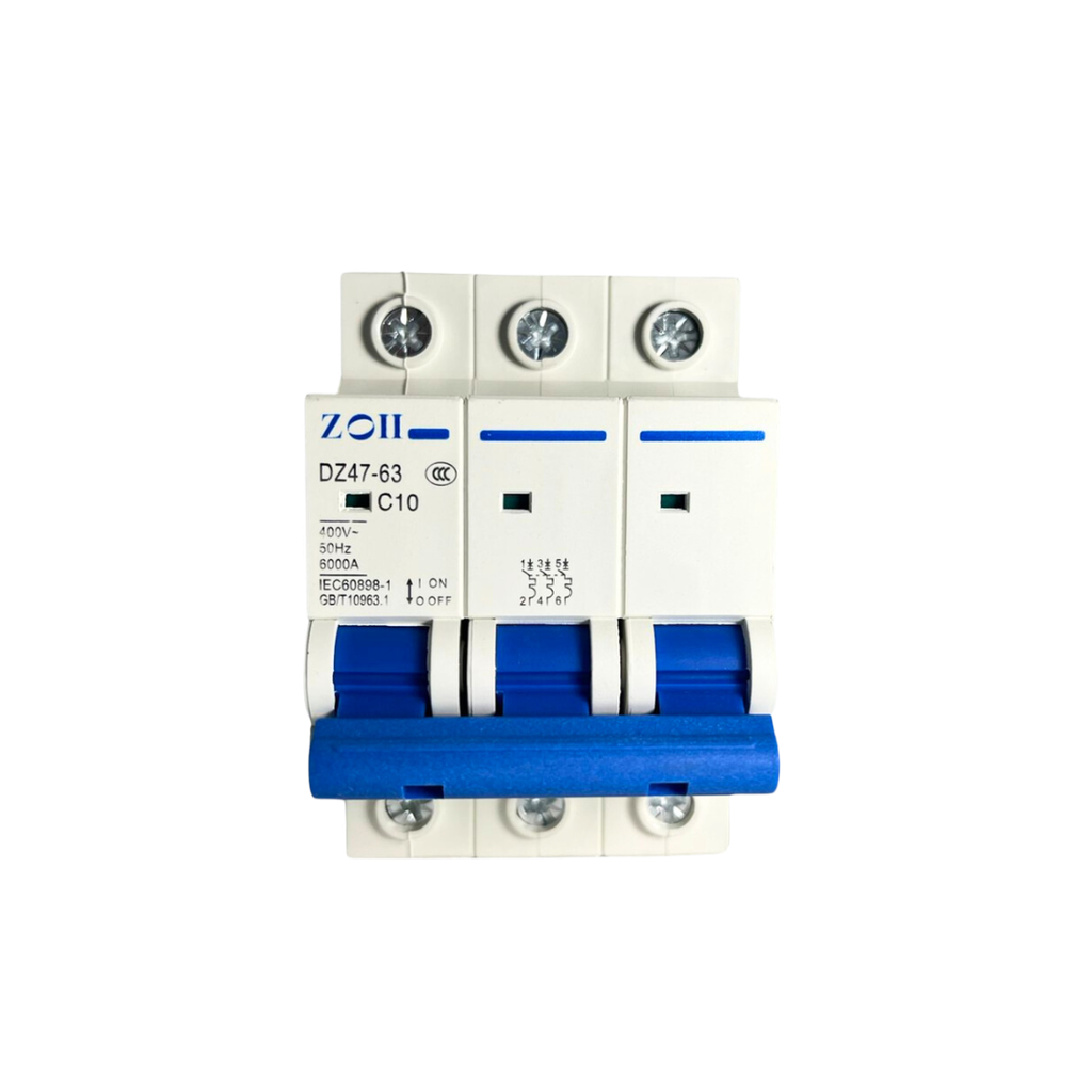 ZOII MCB Breaker 3 Pole AC (10A)