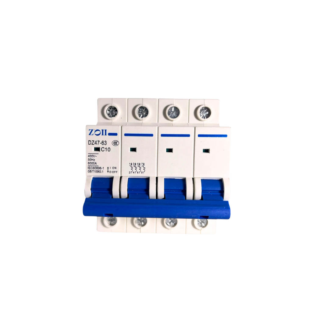 ZOII MCB Breaker 4 Pole AC