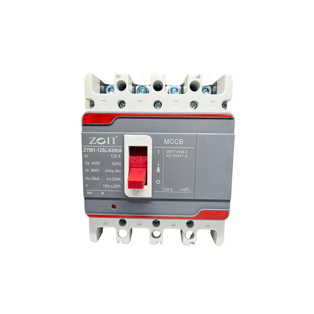 ZOII MCCB Breaker 4 Pole AC (125A)
