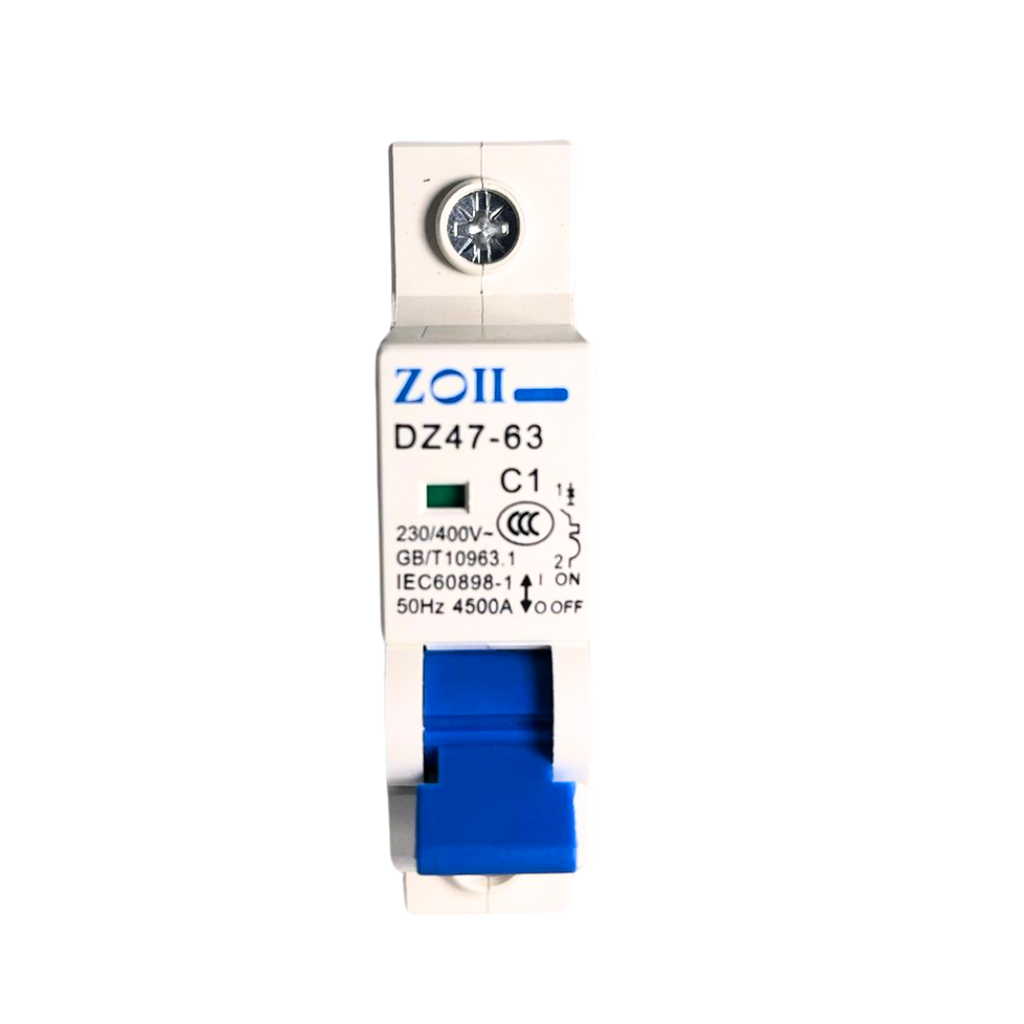ZOII MCB Breaker 1 Pole AC (1A)