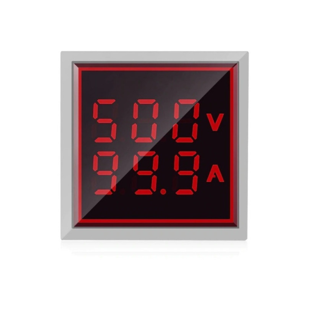 Ninuo Indicator Ammeter AD101-22VAMS 0~100A Max AC380 Red