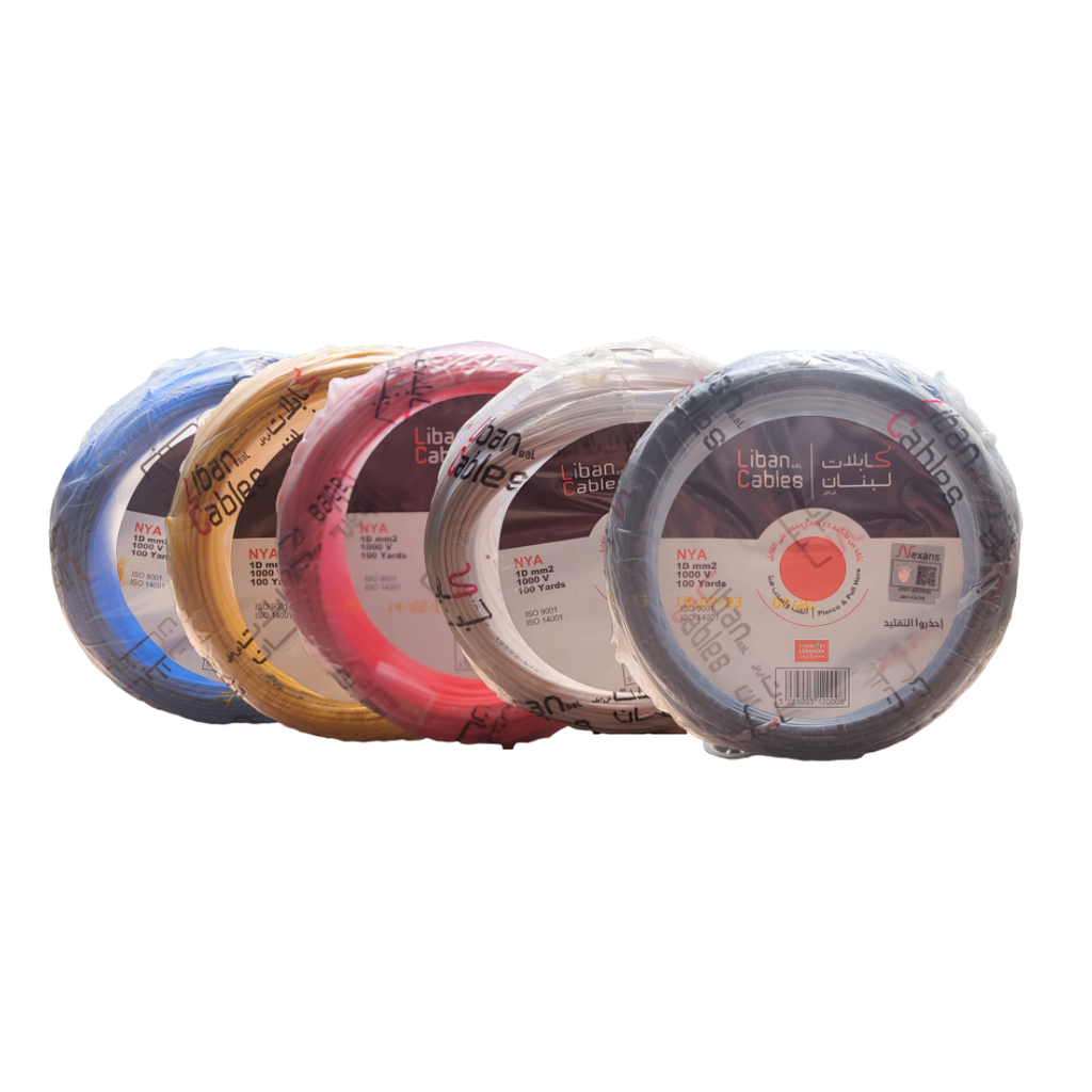 Liban Cables NYA 0.75 100YD شريط مفرد قاسي (Red)