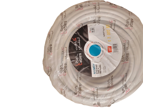 Liban Cables NYMHY 4x6 50YD شريط مبروم ابيض
