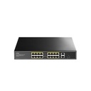 Cudy 16-Port 10/100M PoE+ Switch with 2GbE and 1 SFP Port, Model: FS1018PS1