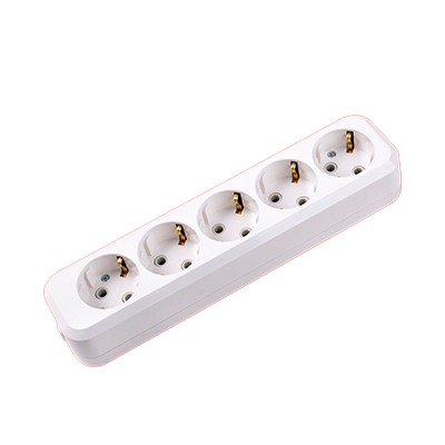 YAWEITAI "5 gang socket with earthing,16A 250V~ ABS cover + Retardant ABS base, copper contactor, White" YW-5815