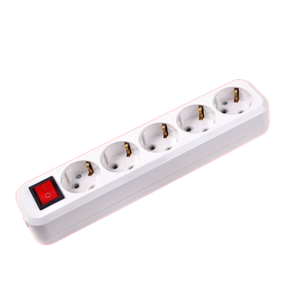 YAWEITAI "5 gang socket with switch,16A 250V~ ABS cover + Retardant ABS base, copper contactor, White" YW-5825