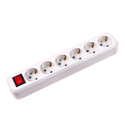 YAWEITAI "6 gang socket with switch,16A 250V~ ABS cover + Retardant ABS base, copper contactor, White" YW-5826