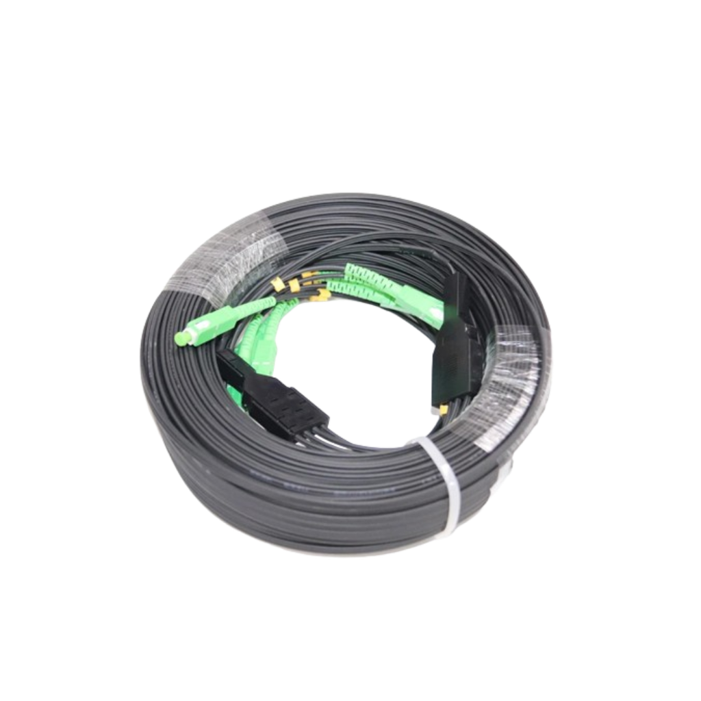 AX 4 core single mode fiber optic cable GYXTW patch cord 500M with SC/APC connector