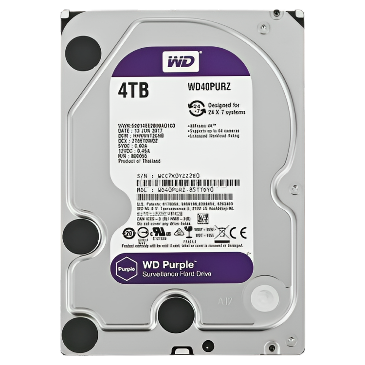 [WD-4TB] WD Hard Disk Surveillance Purple 4TB