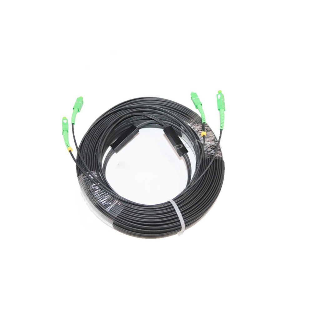 AX 2 core single mode fiber optic cable GYXTW patch cord 300M with SC/APC connector
