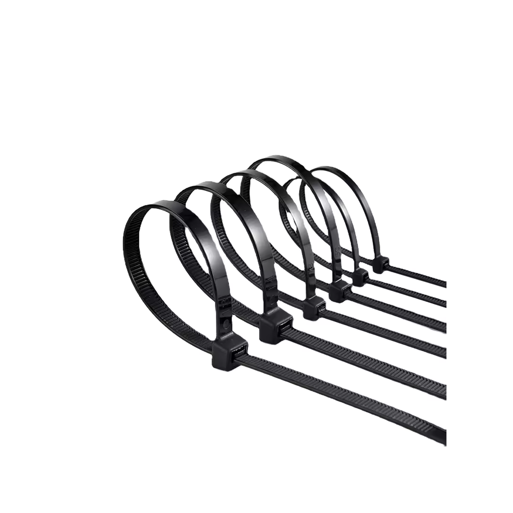 D-T Nylon Cable Tie ET-8*300 Actual Size: 7.6*300mm Black 100pcs/Bag