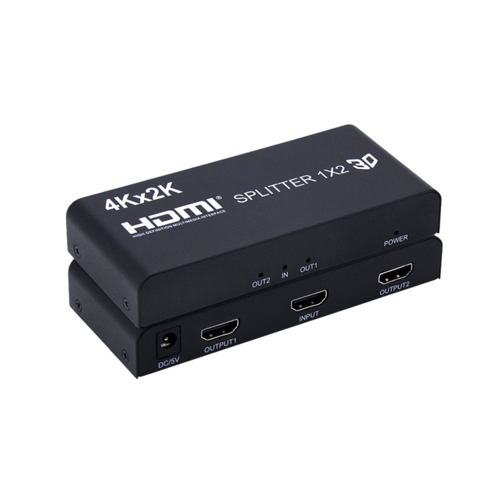 [SS4] HDMI Splitter 1X2 V1.4 1080p 4kx2k [Metal Black]