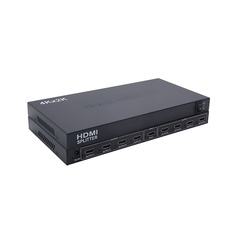 [SS6] HDMI Splitter 1X8 V1.4 1080p 4kx2k [Metal Black]