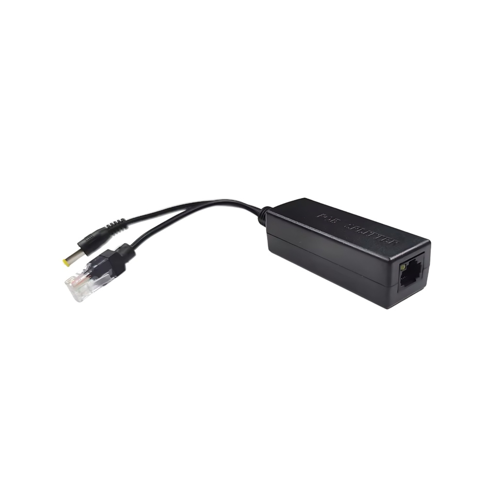 POE Connector 48V to 12V 10/100 Black Male