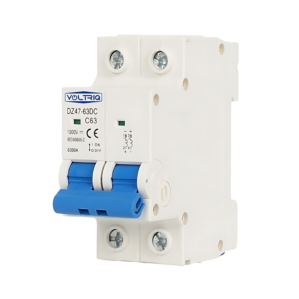 VOlTRIQ MCB Breaker 2 Pole DC 63A 1000V