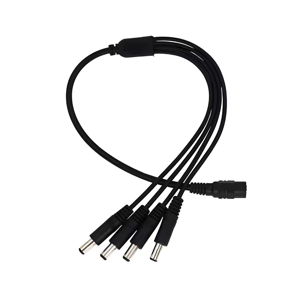 DC 1 Female to 4 Male Power 5521 copper