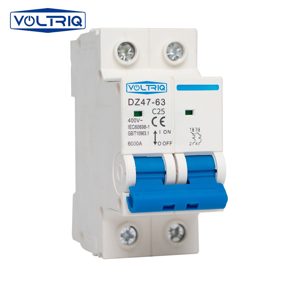 VOlTRIQ MCB Breaker 2 Pole AC 25A 400V
