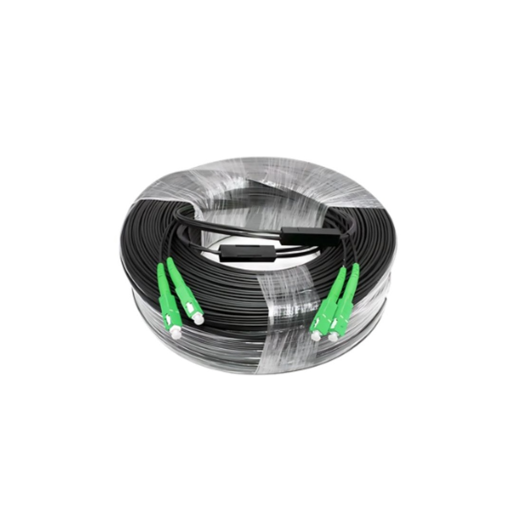 Unionfiber 2 core GYXTW Fiber Patch cord, Single-mode, SC/APC connector 7.5mm 30M