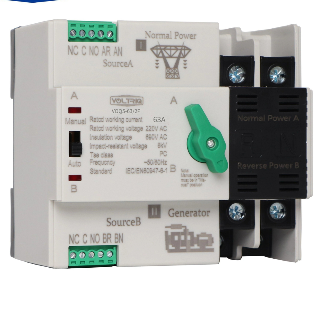 VOLTRIQ ATS 2P 63A City to Generator