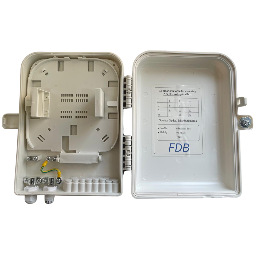 UNF Fiber Distribution Empty box (LGX plc Type), White 16 Core