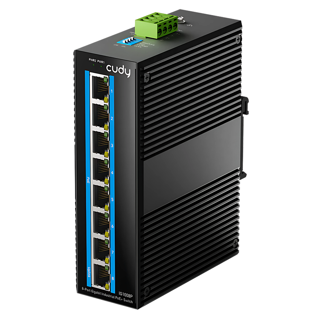 Cudy 8-Port Gigabit Industrial PoE+ Switch Model: IG1008P