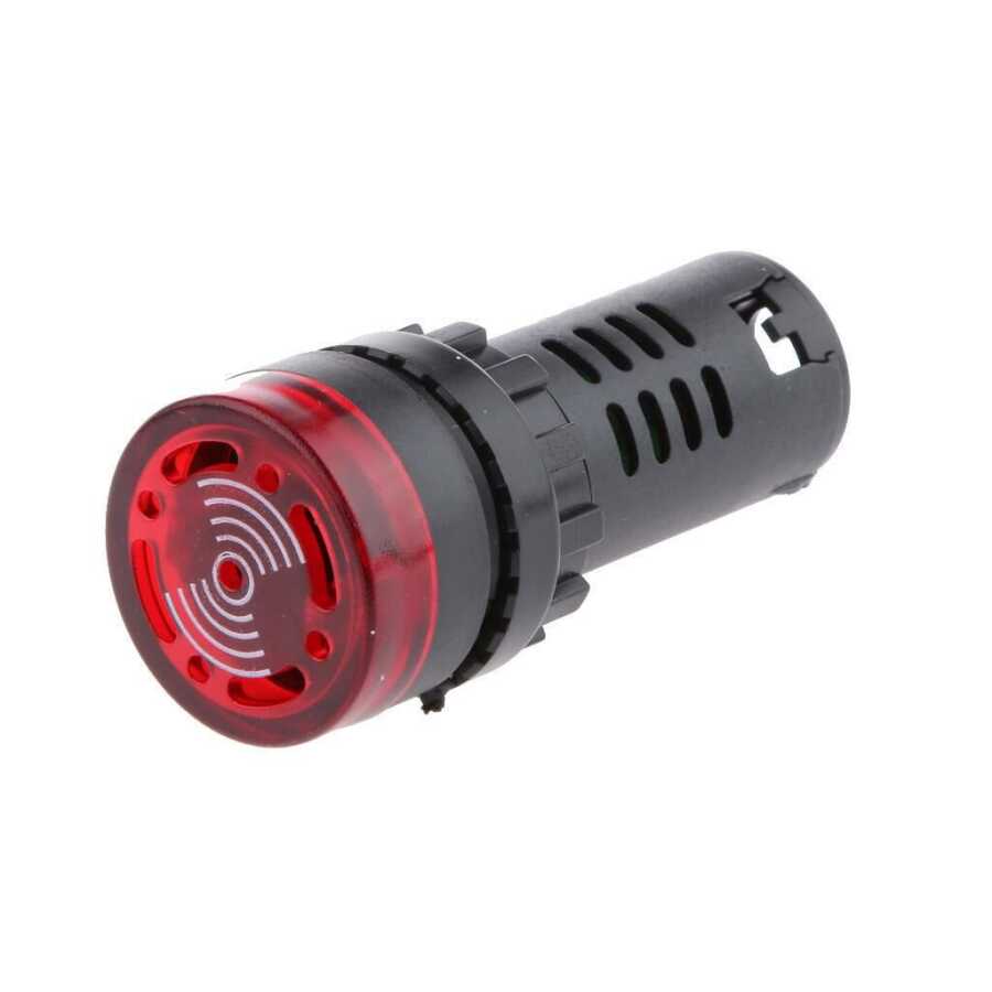 Ninuo AD16-22SM 220V Red with Continuous Buzzer
