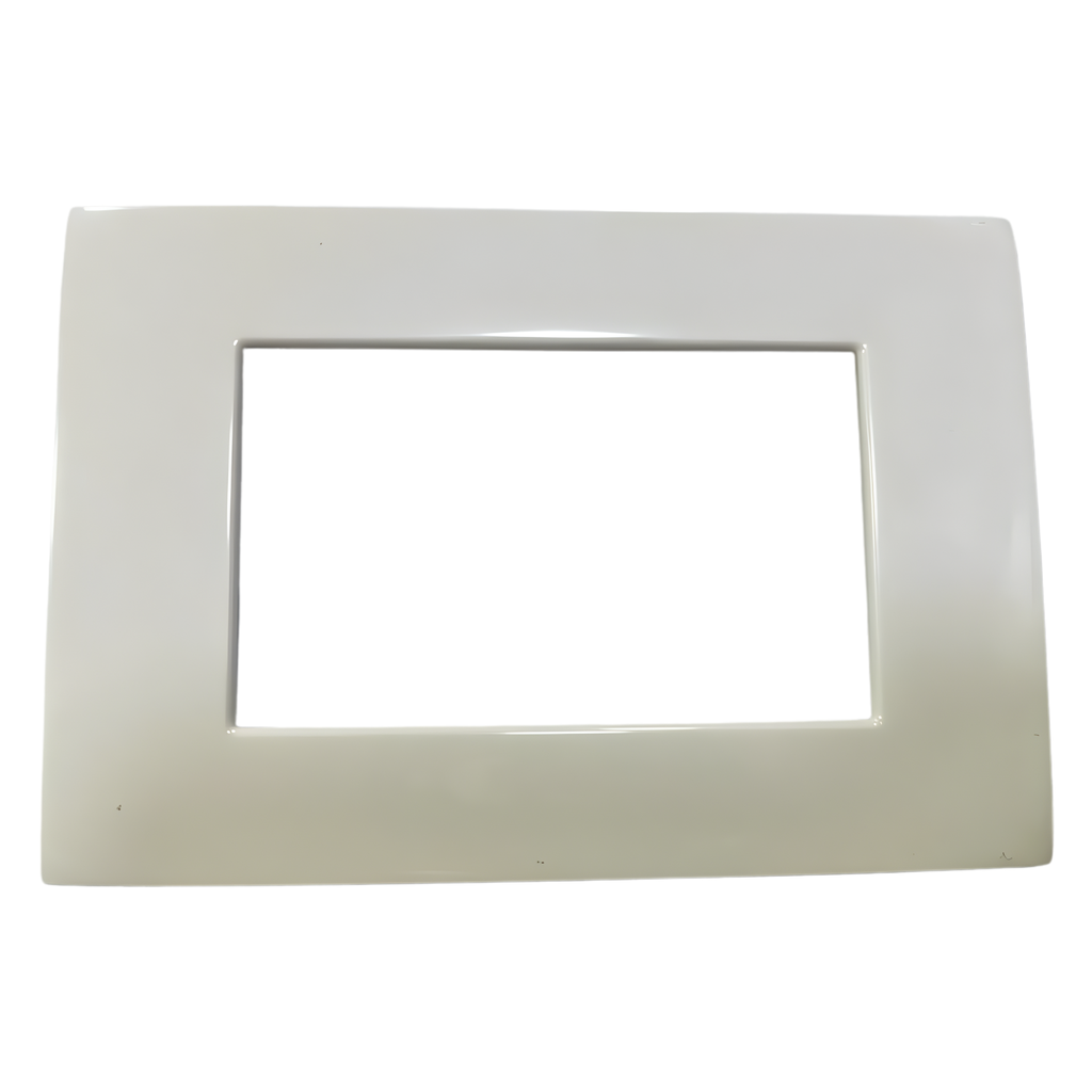 Moulded front plate White - 3 Module