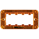 Four gang frame for rectangular box